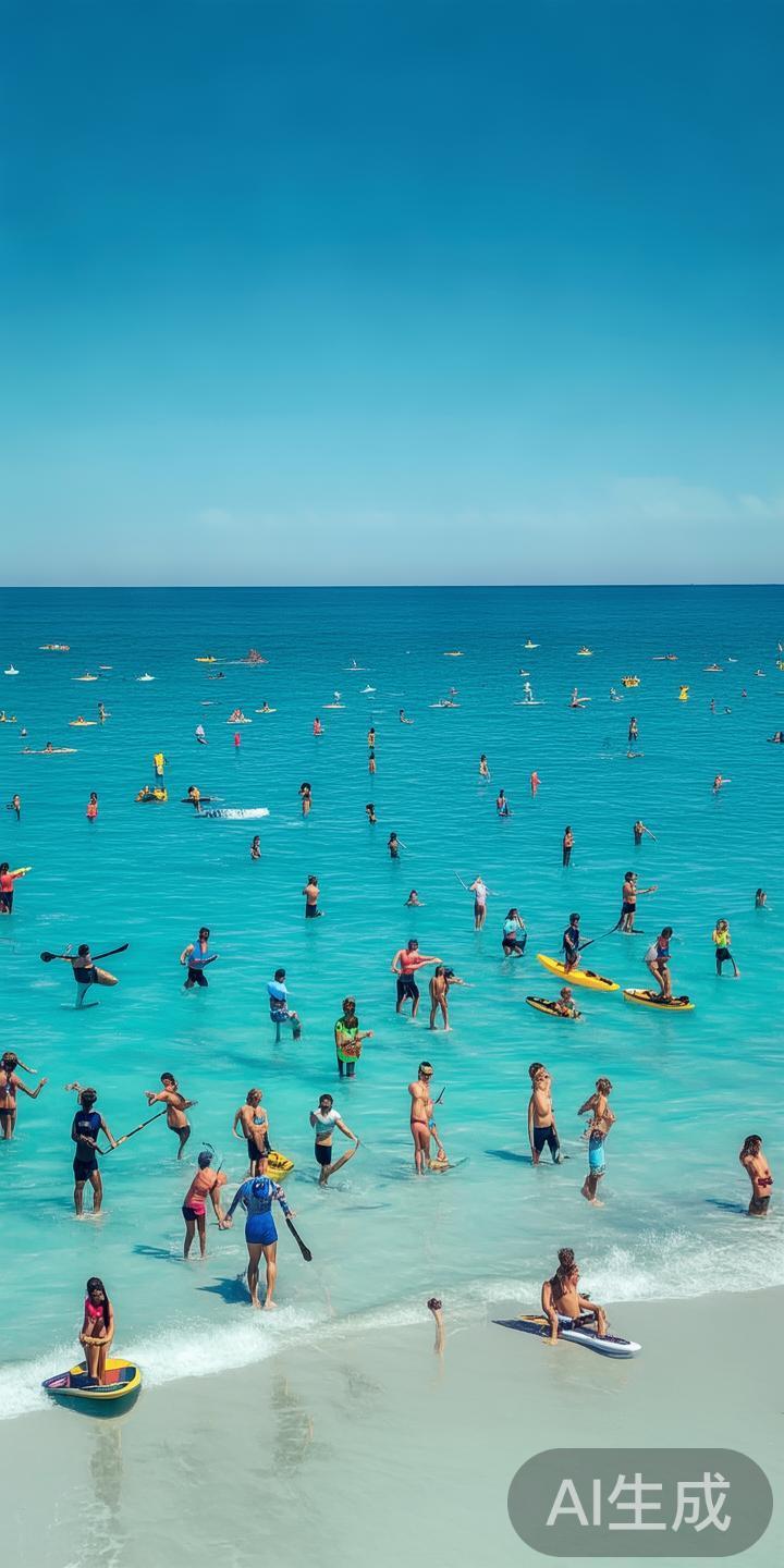 面对蔚蓝的海洋与清新的海风，海滨运动已成为提升生活
